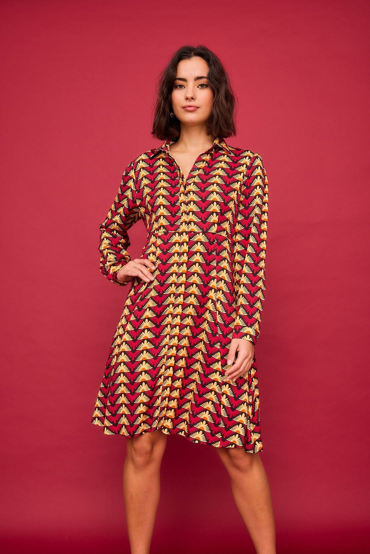 Abito corto Red Triangle Lake