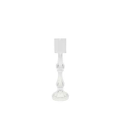 Candelabro transparente mediano modelo h31cm