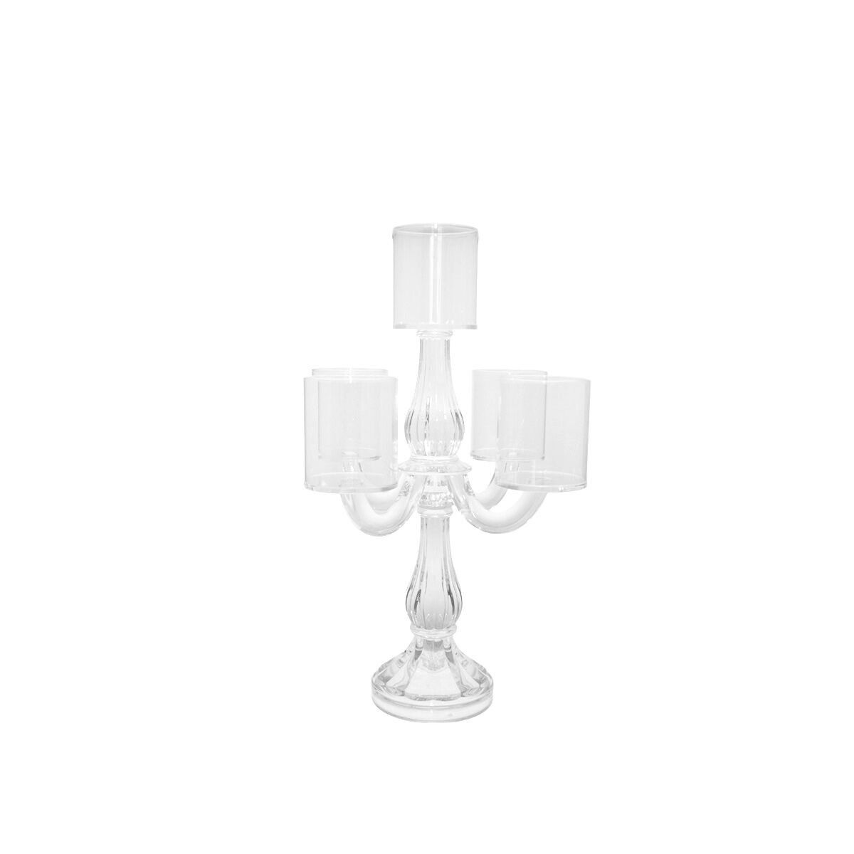 Chandelier 5 feux transparent h35cm