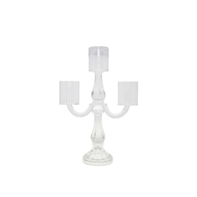 Lampadario trasparente a 3 luci h35cm