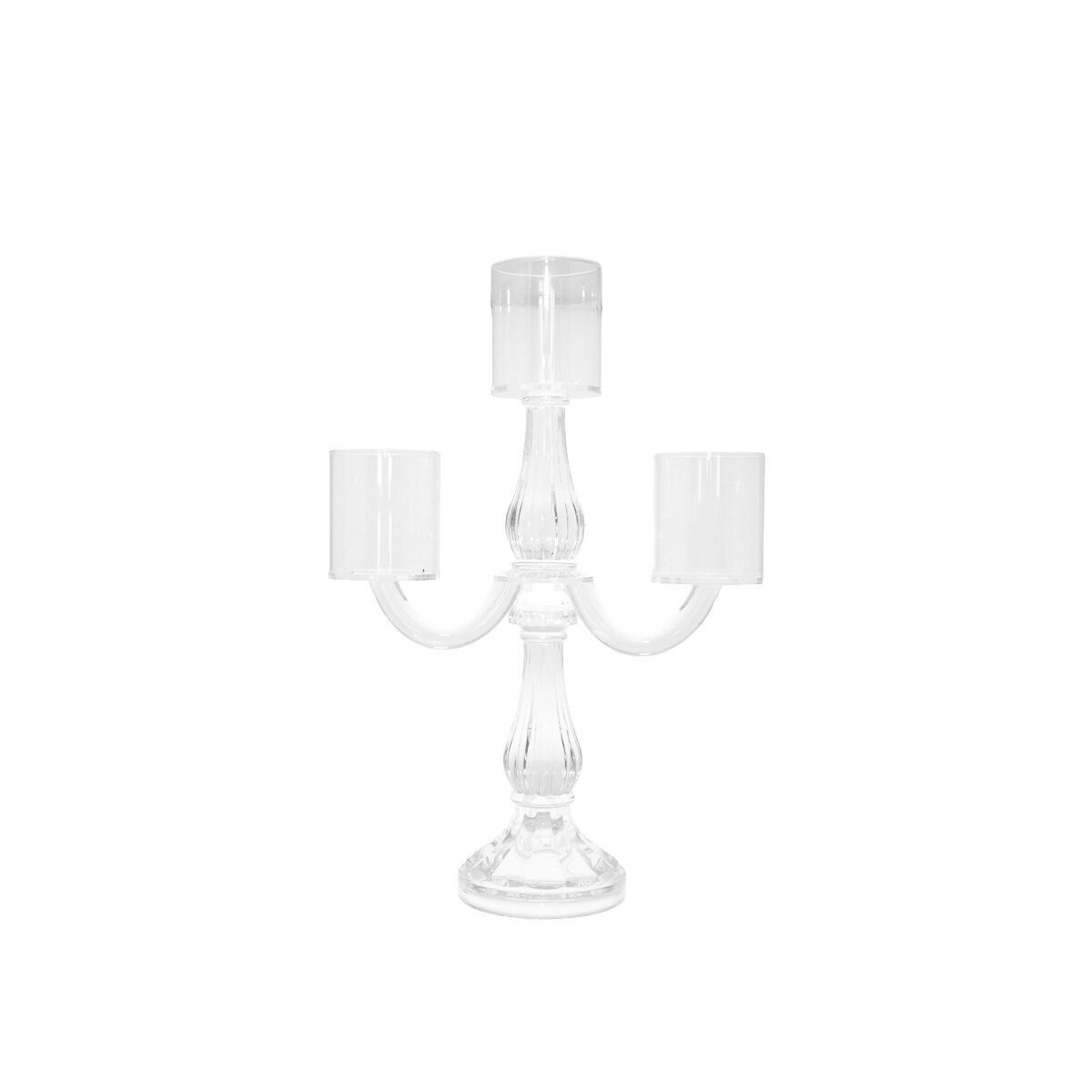 Chandelier 3 feux transparent h35cm