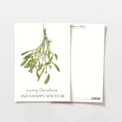 Christmas card mistletoe merry Christmas, FSC paper