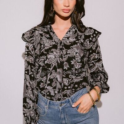 VERONA BLACK & WHITE BLUSA
