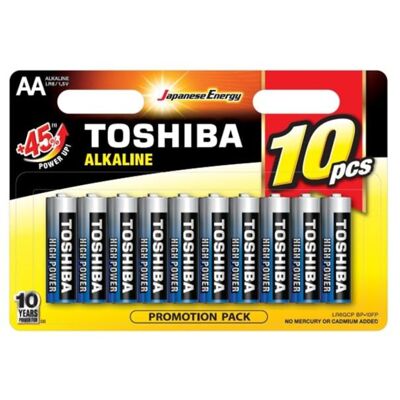 Pilas alcalinas AA Toshiba x10