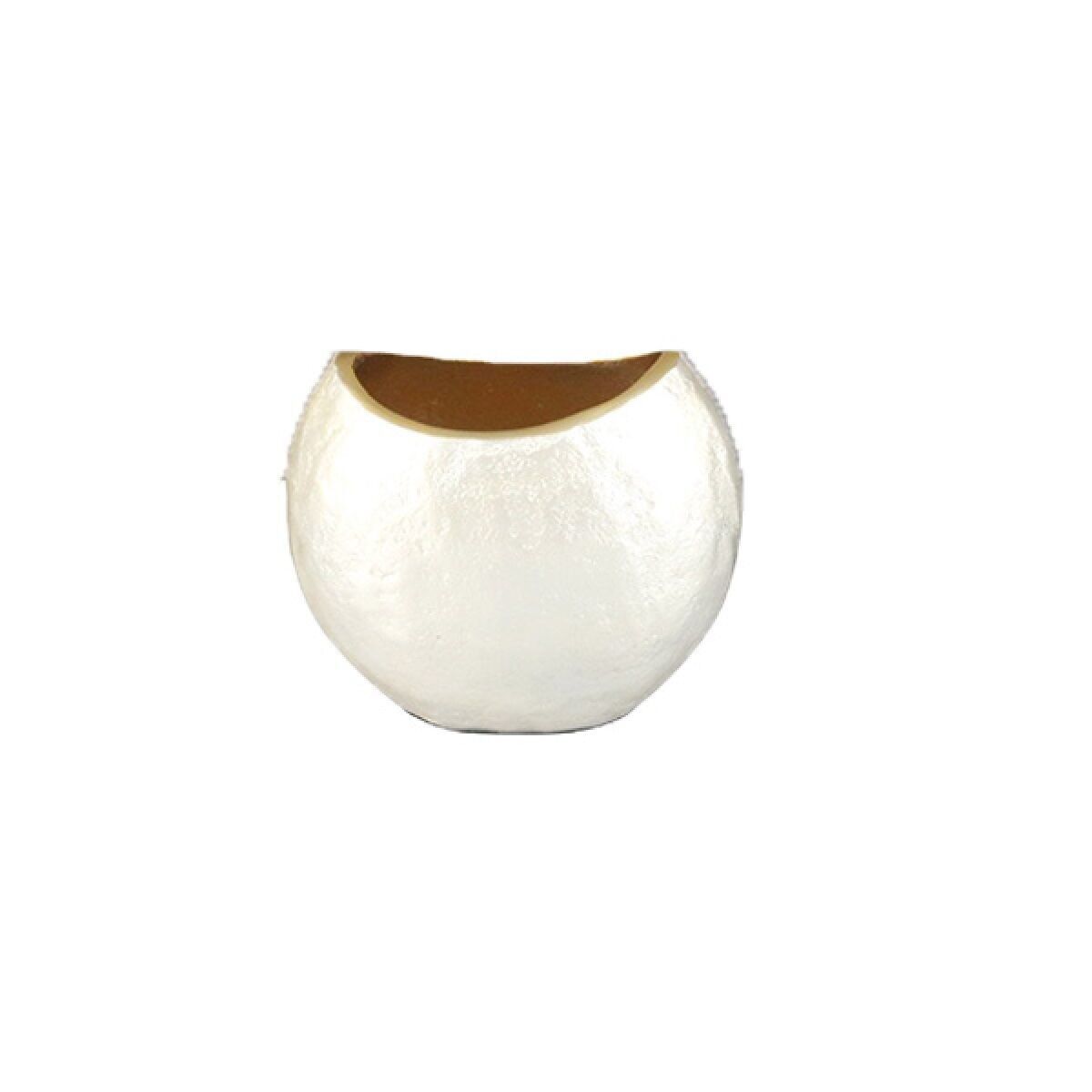 Vase ovale blanc 15x10x12.5cm