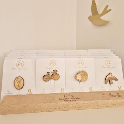 Implantation Pack - Wooden Pins and Brooches