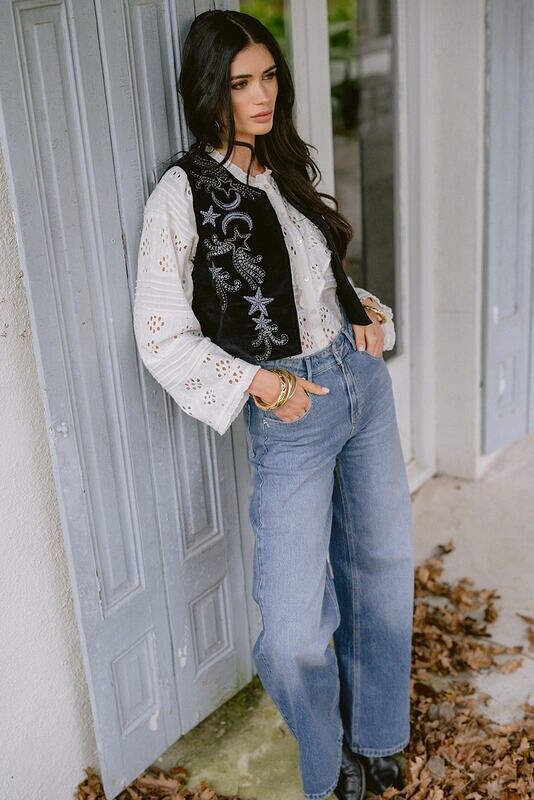 MIDNIGHT VELVET CHALECO