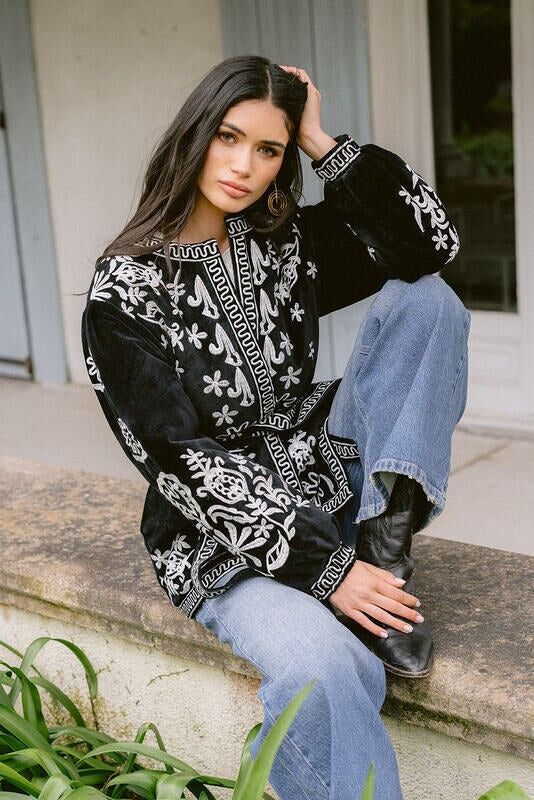 GIACCA VERONA IN VELLUTO BIANCO E NERO