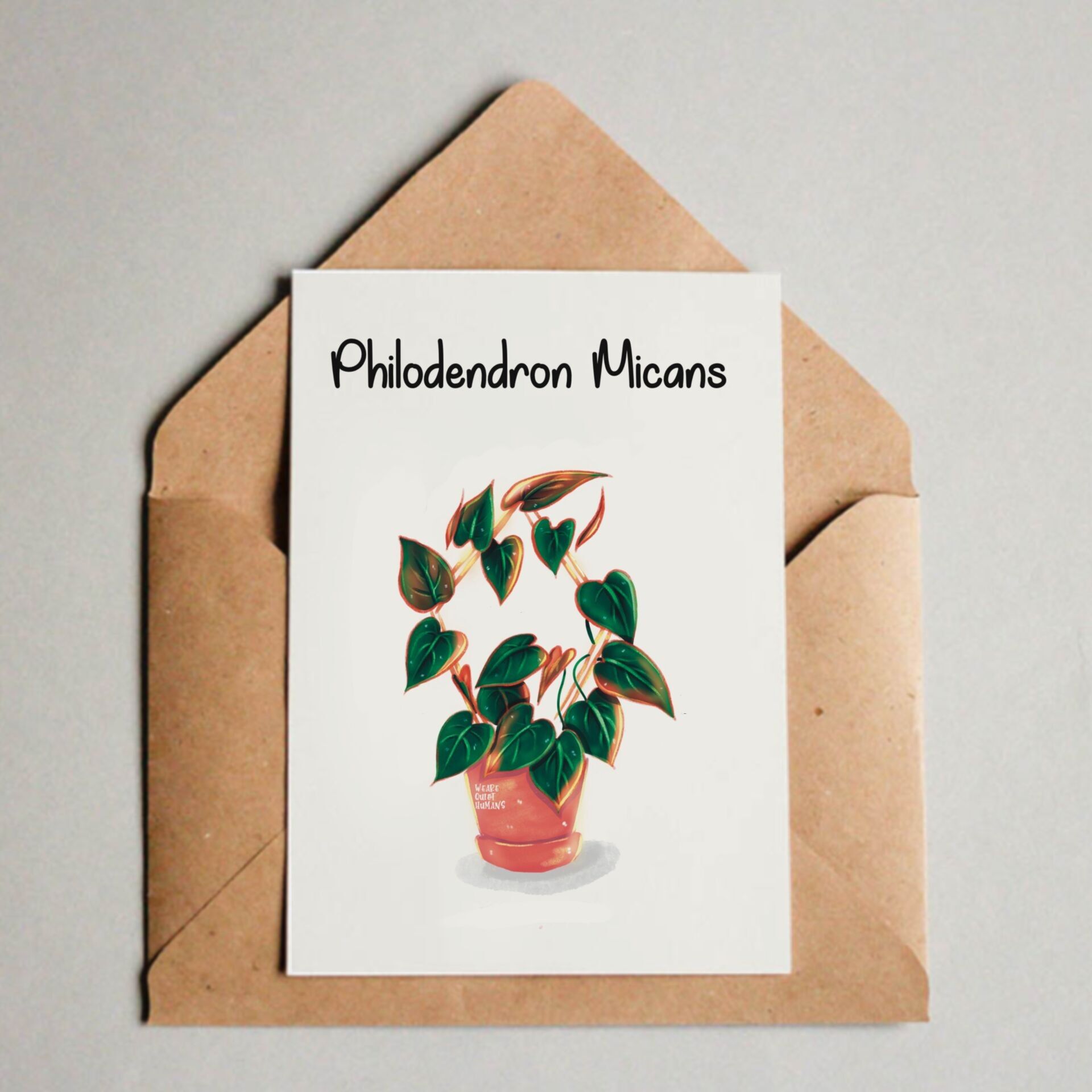 Scorte rimanenti: Cartolina / Stampa A6 - Philodendron Micans