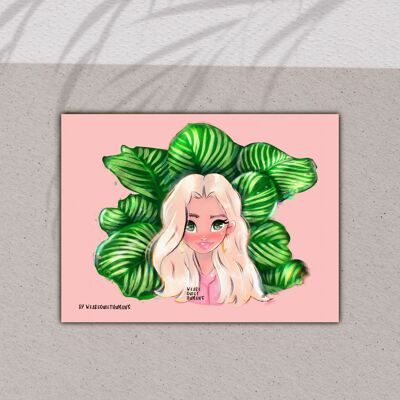 Scorte rimanenti: Cartolina / Stampa A6 - Calathea Orbifolia