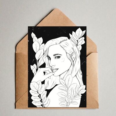 Postal / Impresión A6 - Plantlady Lucky Feather