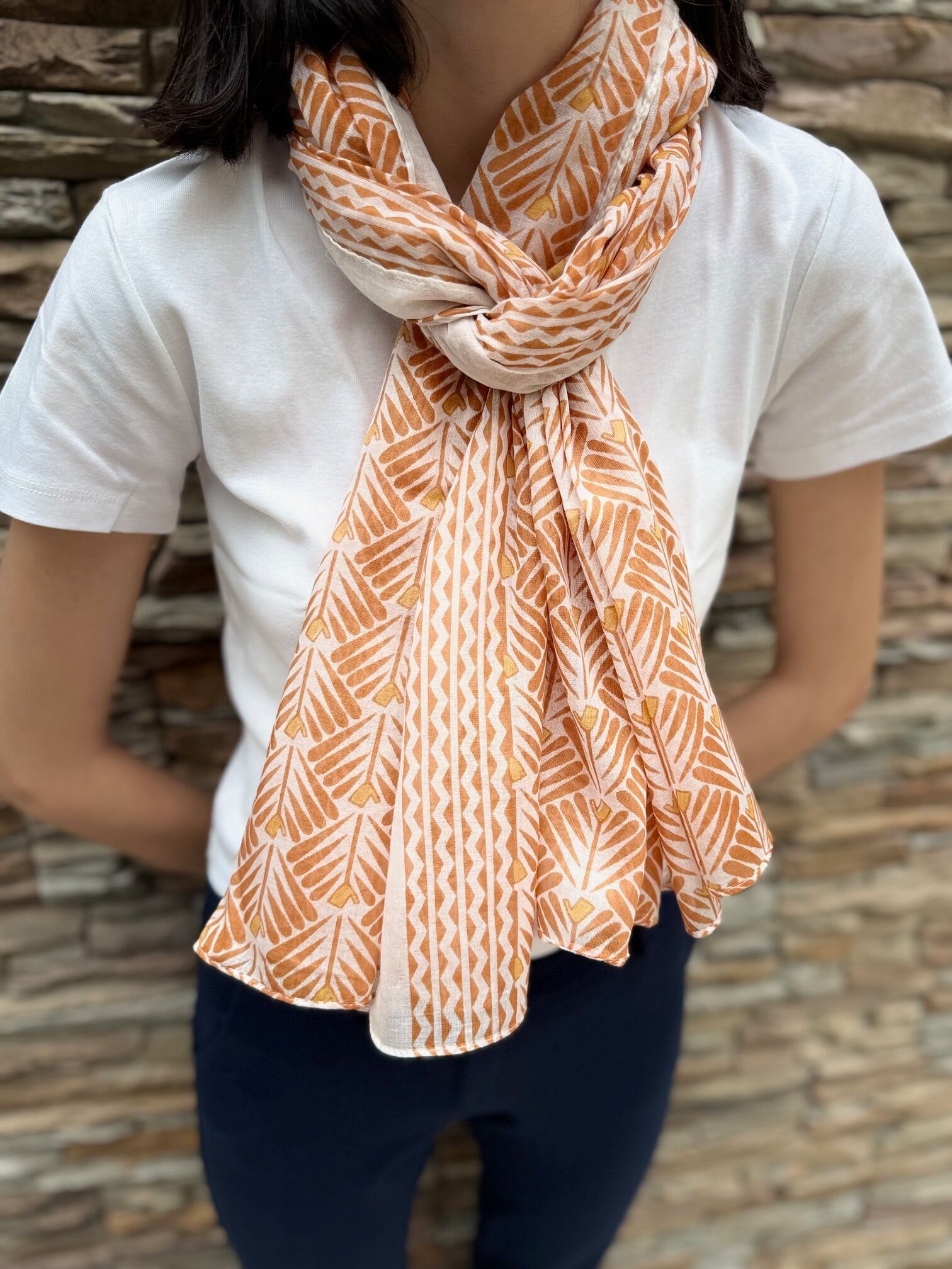 Bufanda 100% algodón indio para mujer