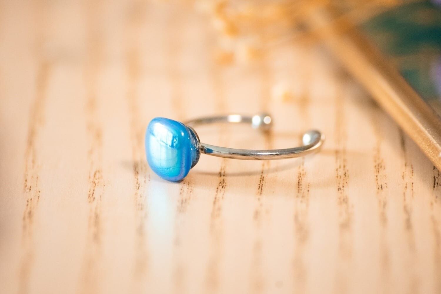 Bague fine Doris bleue