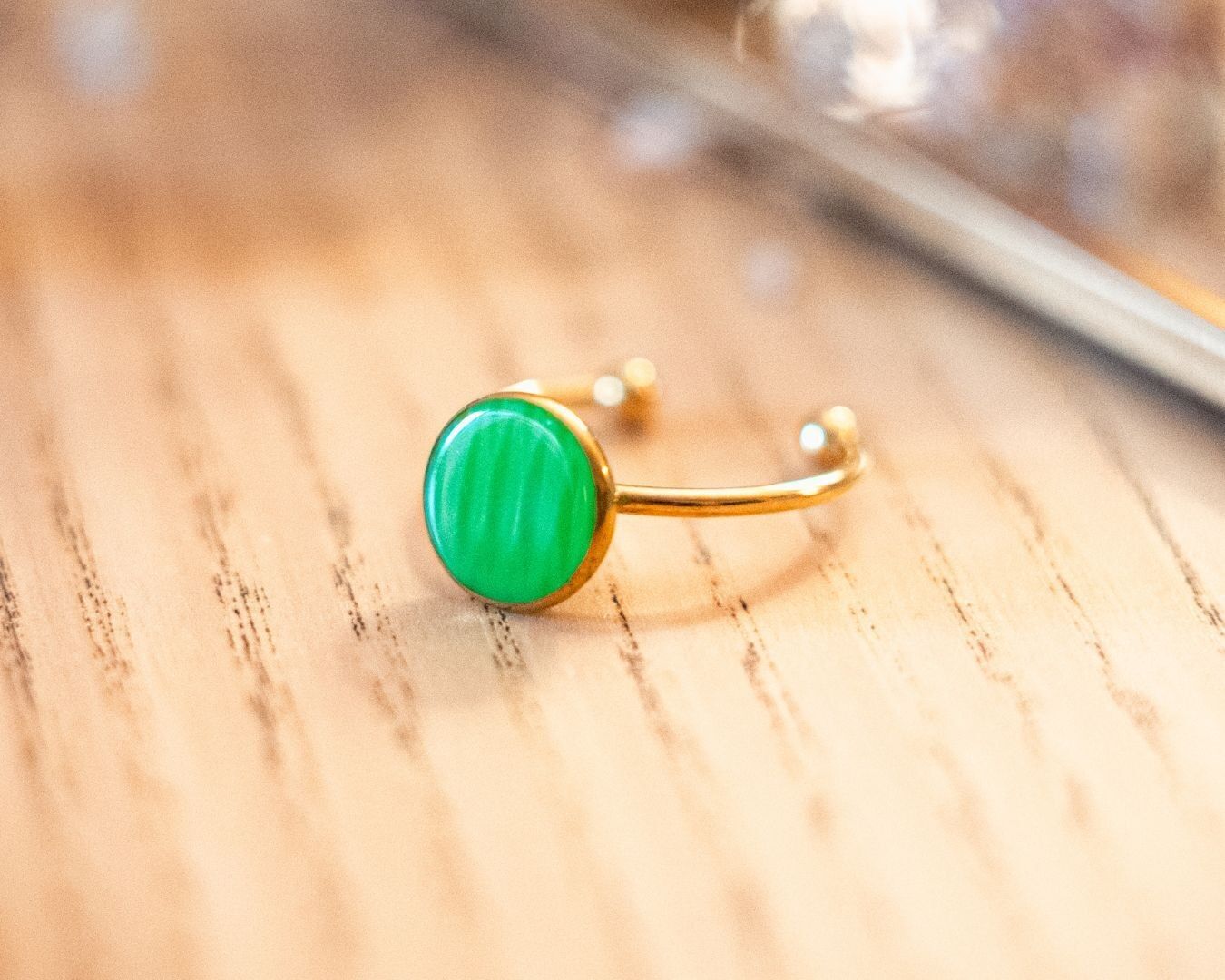 Rita Green Thin Ring