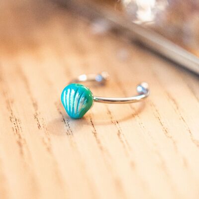 Anillo fino Venus verde - Plata
