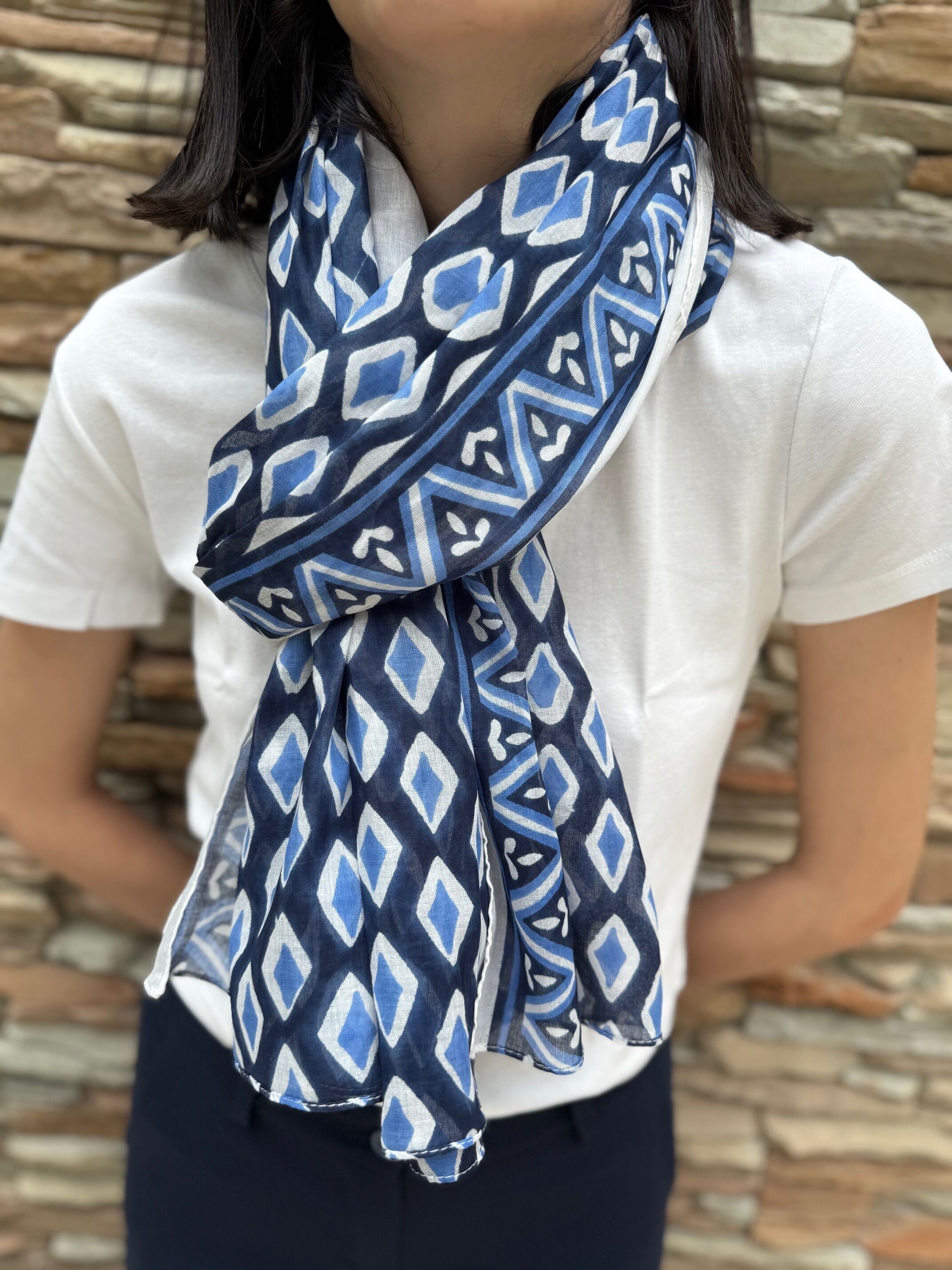 Bufanda 100% algodón indio para mujer