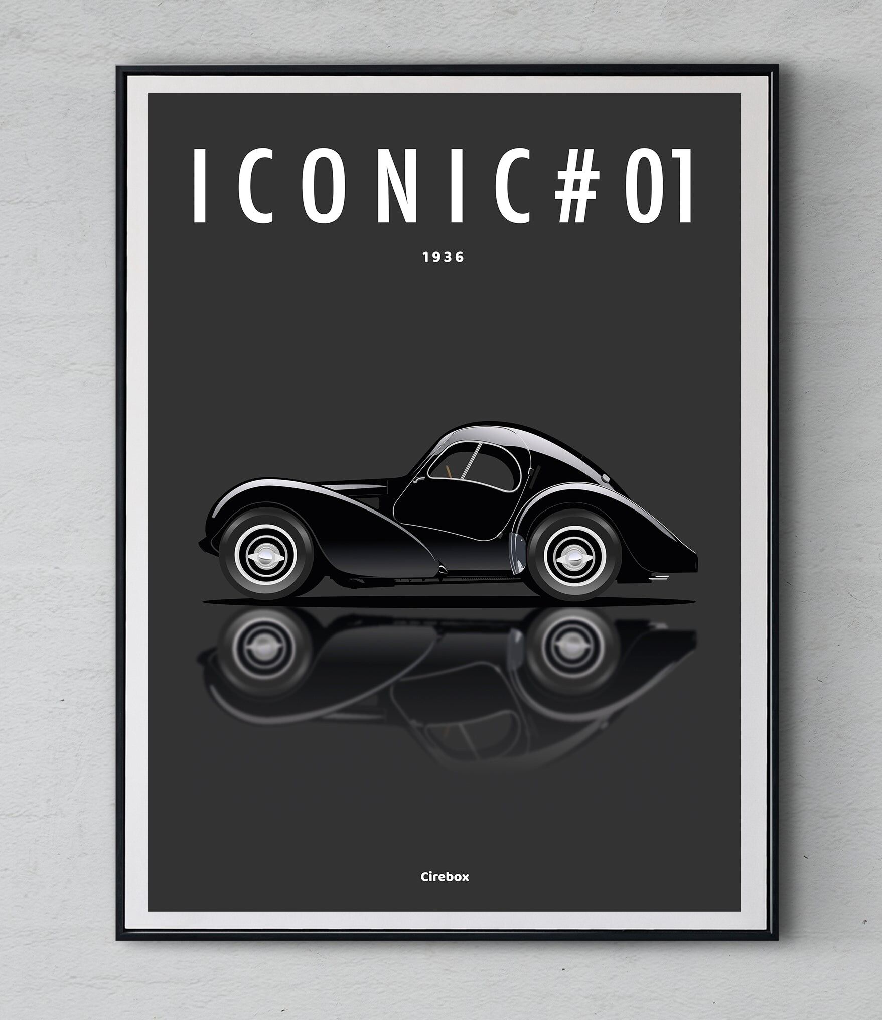 Affiche ICONIC BUGATTI Type 57