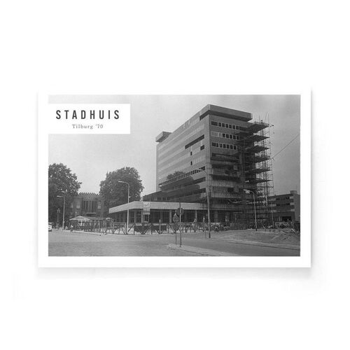 Stadhuis van Tilburg '70 - Poster ingelijst - 50 x 70 cm