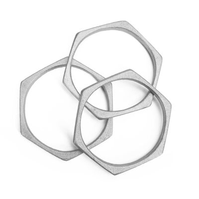 Caja 3 Pulseras Hexagonales