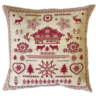 valais pillow cover - mountain decor - chalet decor - 45x45 cms