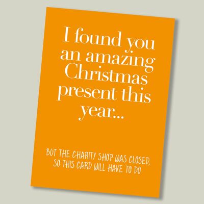 Bunte Weihnachtskarte – Ich habe ein tolles Weihnachtsgeschenk für dich gefunden …