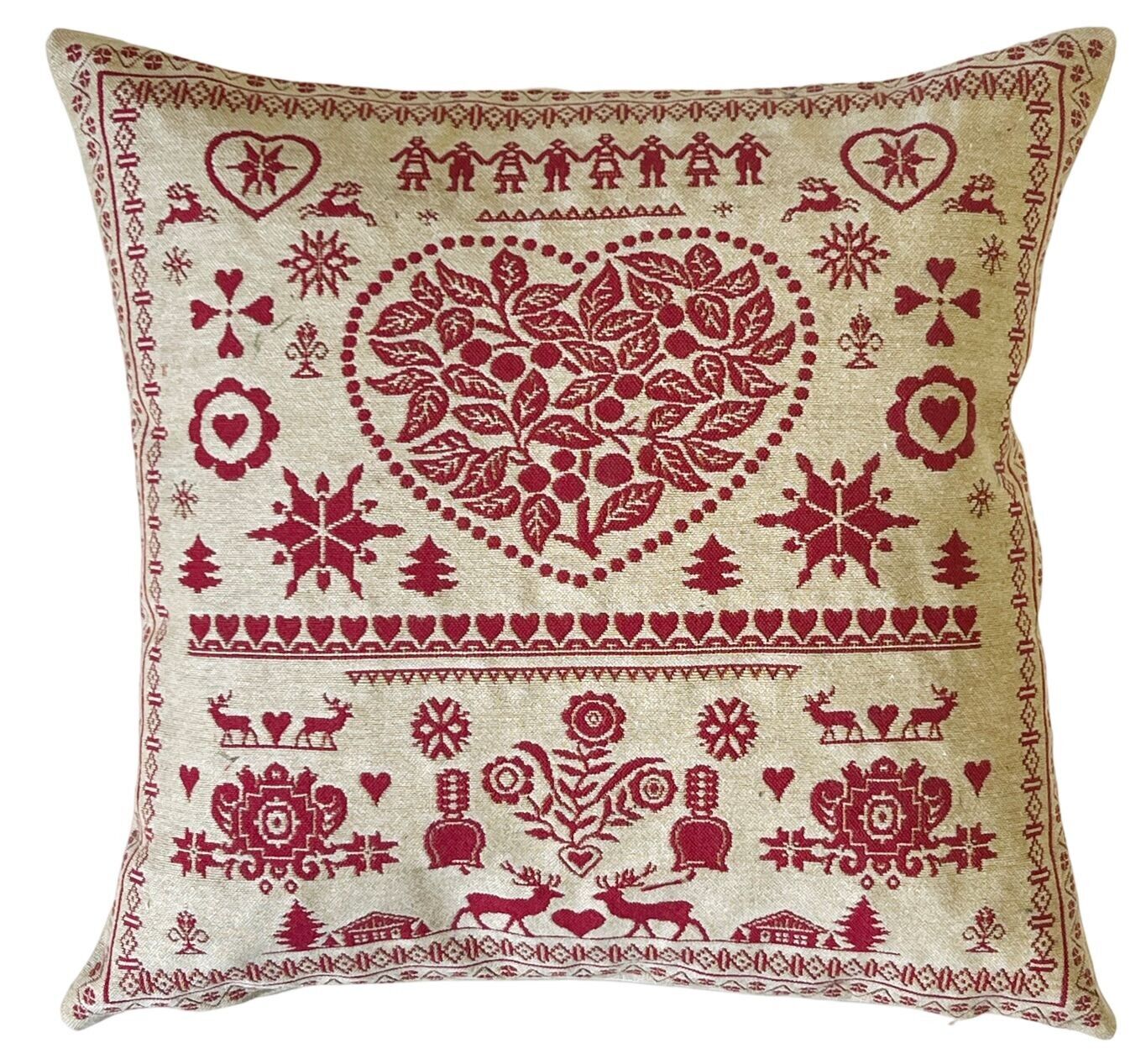 Kissenbezug mit Bergdekor - Wallis - 45x45 cm - gewebt