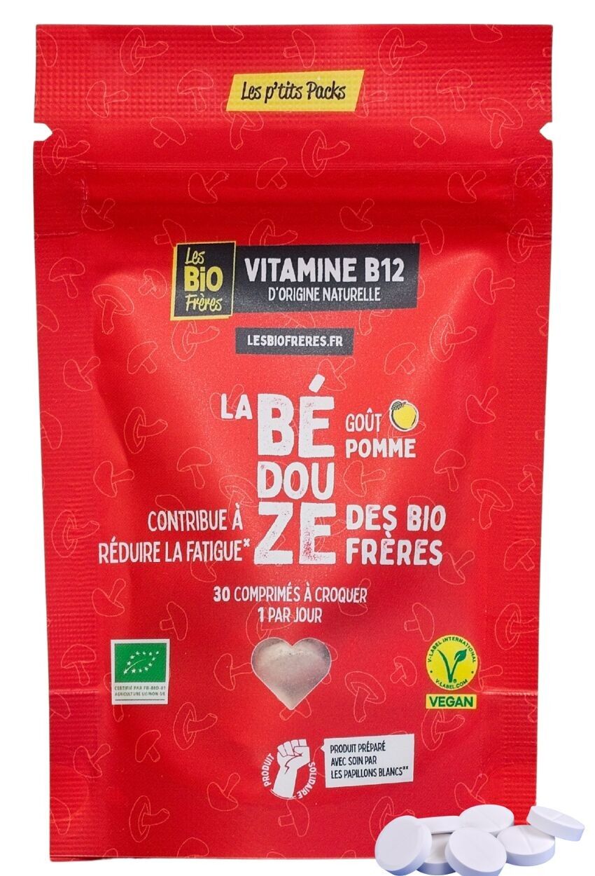Vitamine B12 Pomme Bio - Bédouze - 30 comprimés à croquer
