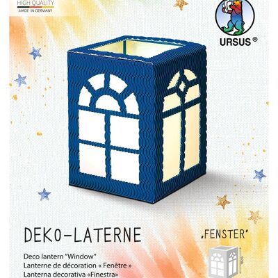 Lanterne décorative « Fenêtre », bleu moyen
