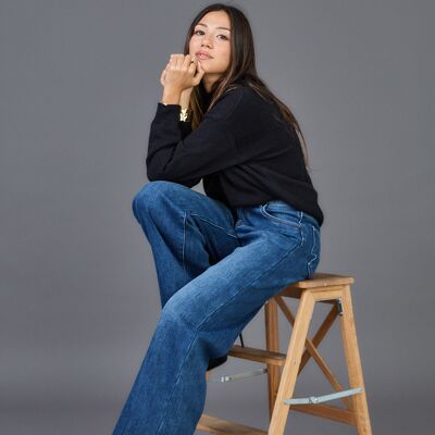 Jeans a gamba larga da donna (foderati in pile) "Naomie" - ANA & LUCY