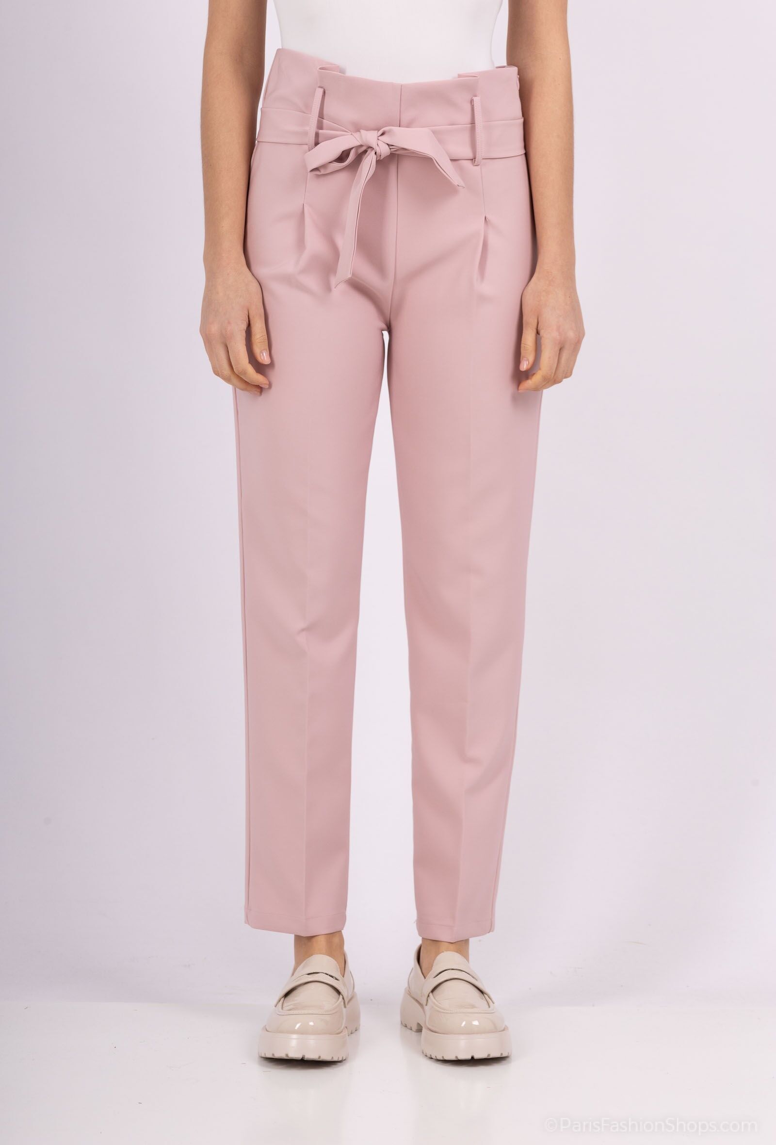 Pantalon tailleur femme A3305PT – taille haute avec ceinture