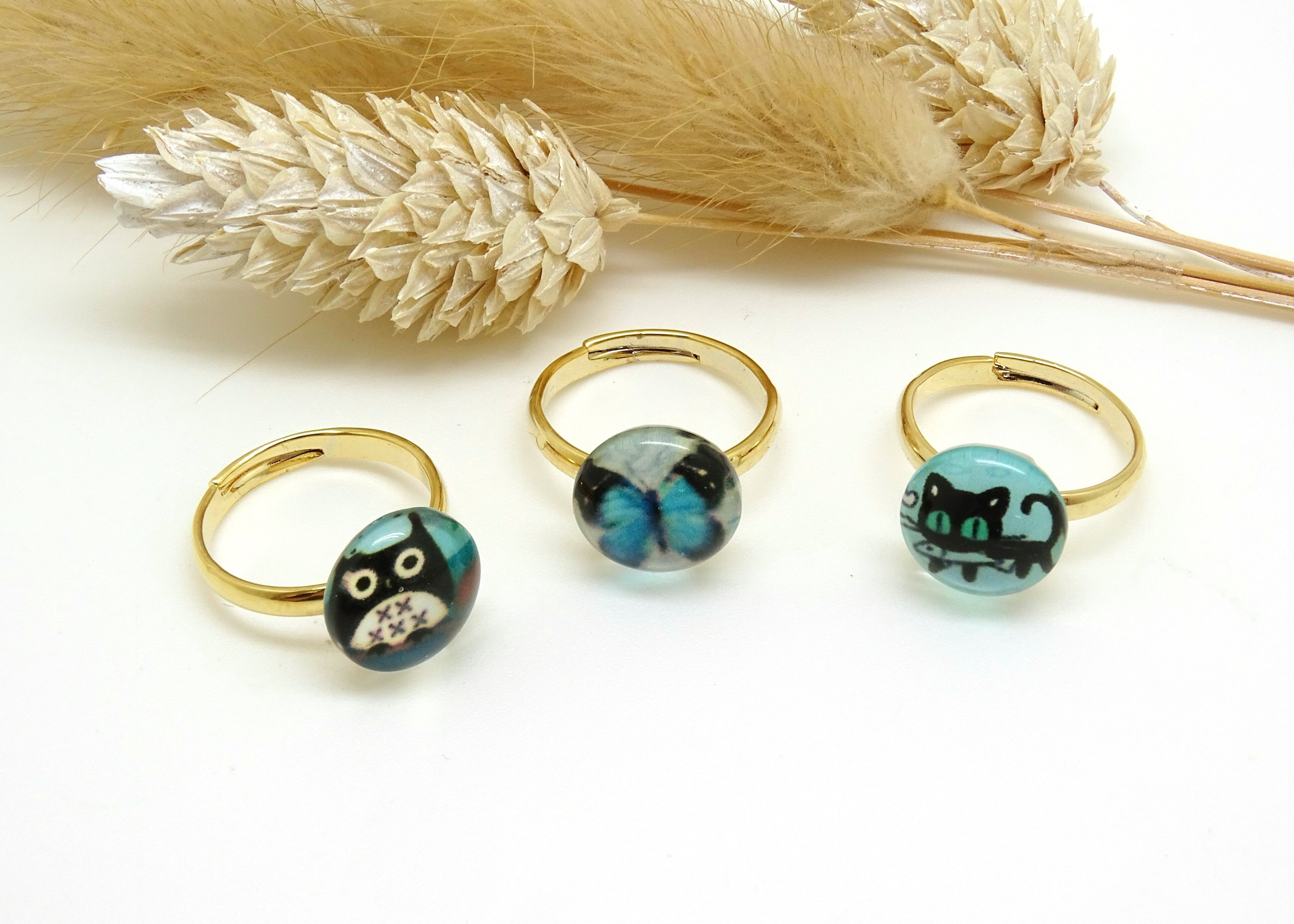 Bague dorée à l'or fin