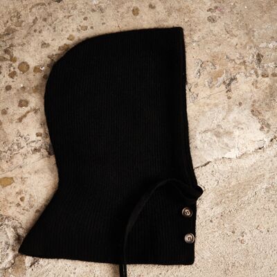 Cappello da donna in cashmere nero - UNI 20