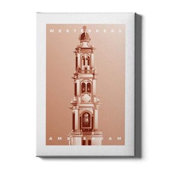 Westerkerk - Toile - 60 x 90 cm - Bleu 4