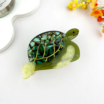 🐢Pince à cheveux en acétate de tortue de mer – Charmant accessoire pour cheveux inspiré de l'océan