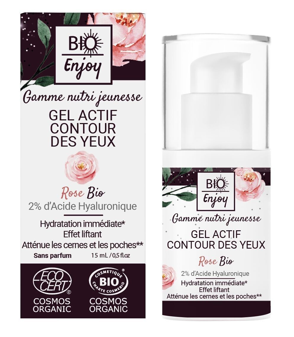 Gel Actif Contour des Yeux Rose & Argan – Certifié Bio
