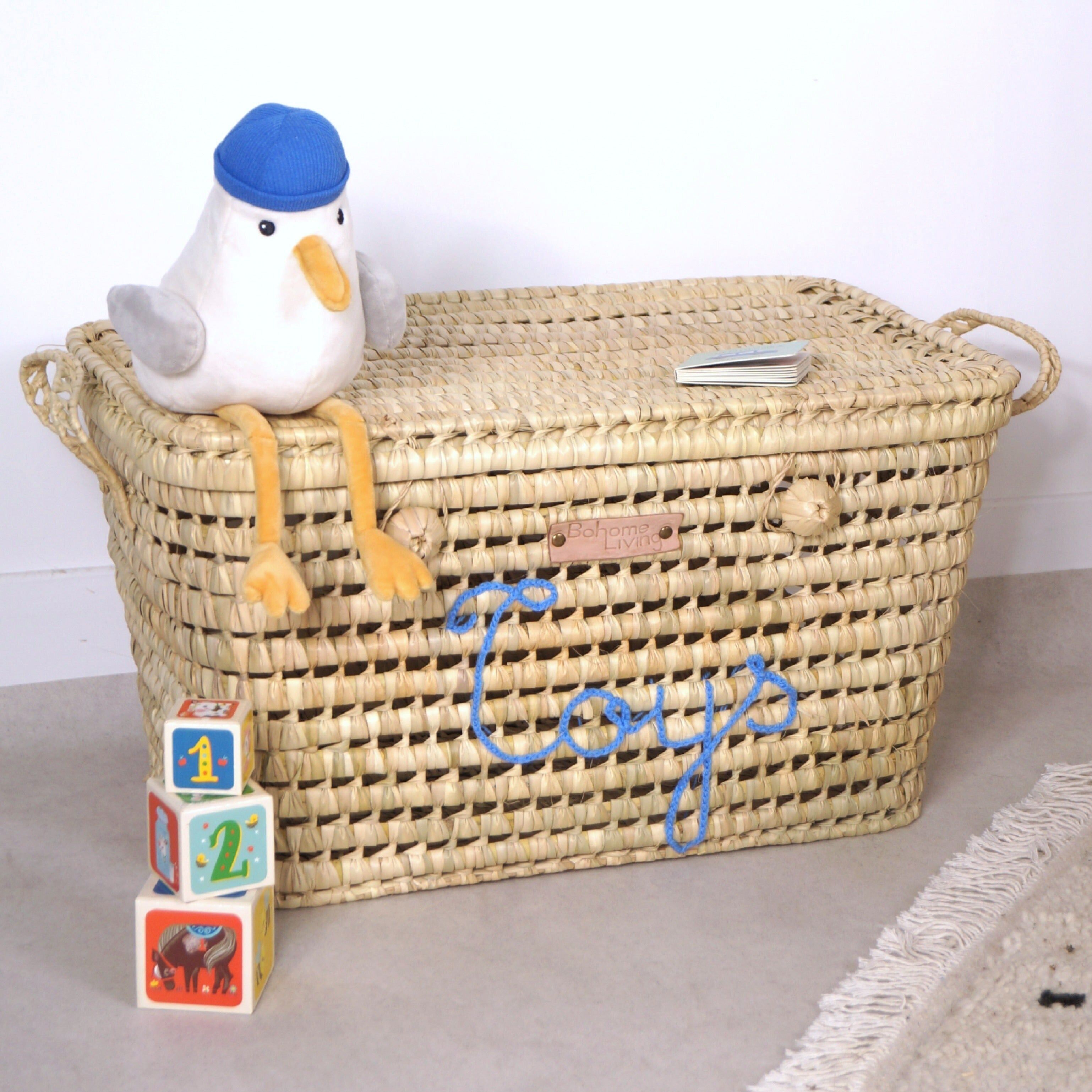 Malle de rangement en feuilles de palmier 60cm - Personnalisable