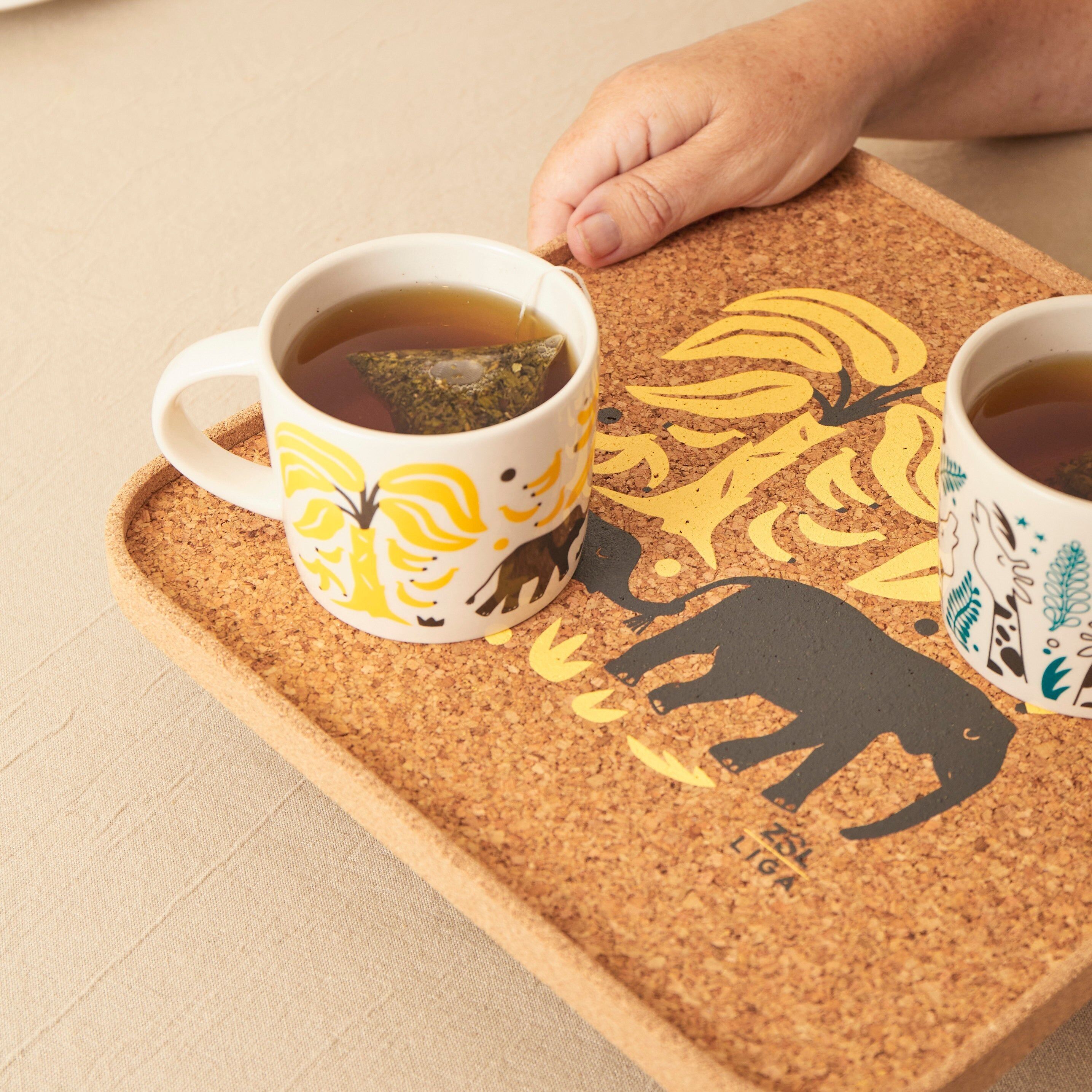 Korktablett | Elefant & Bananen