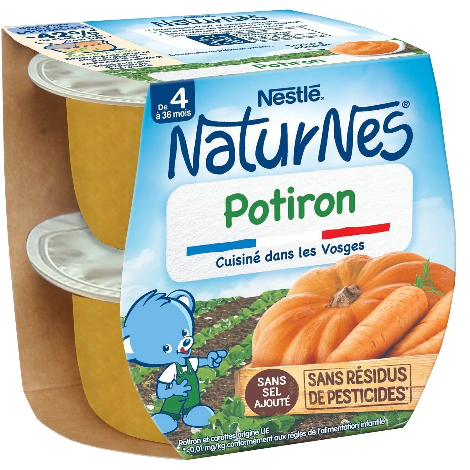 Piatto per bambini dai 4/6 mesi Zucca Naturnes NESTLE