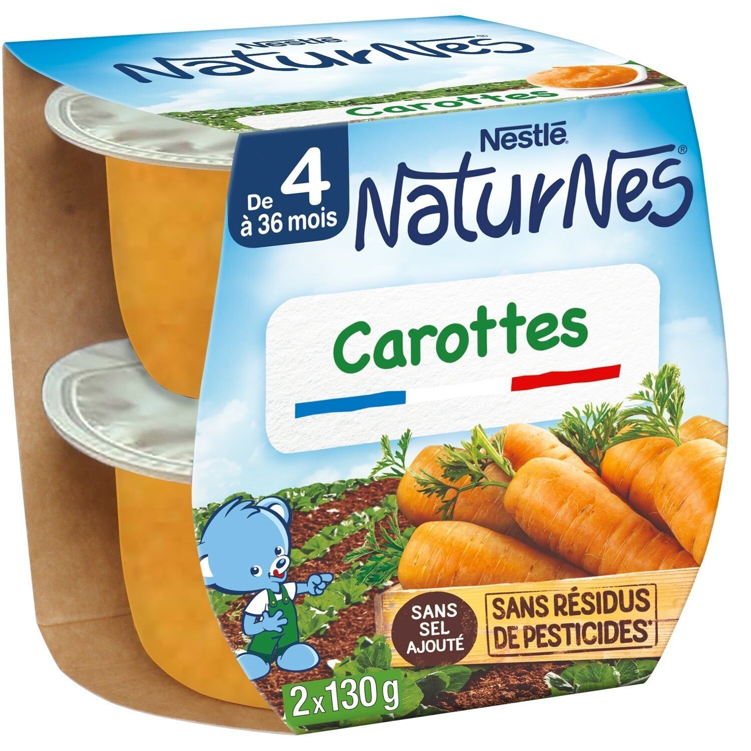 Alimenti per neonati da 4 a 6 mesi Carote Naturnes NESTLE