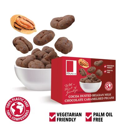 Nueces caramelizadas con chocolate con leche y espolvoreadas con cacao y un toque de gianduja (paquete de 10 x 55 g)