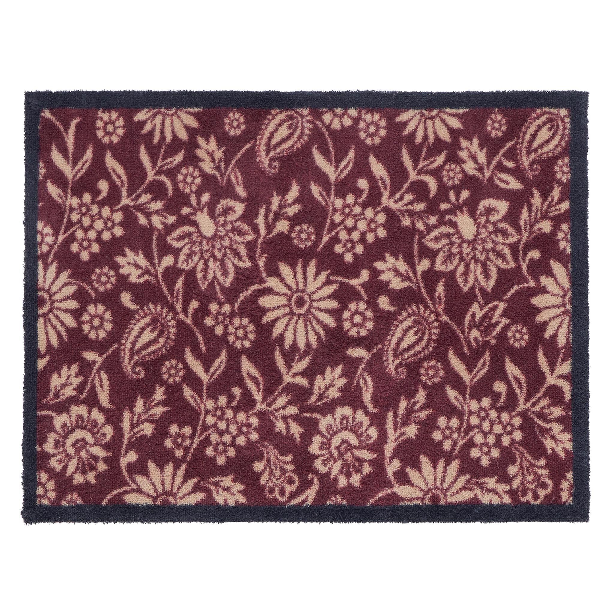 Hug Rug Paisley Floral Burgandy