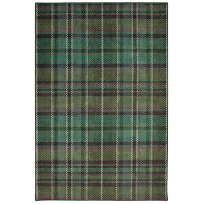 Alfombra ecológica lavable Hug Rug Isla Plaid Esmeralda