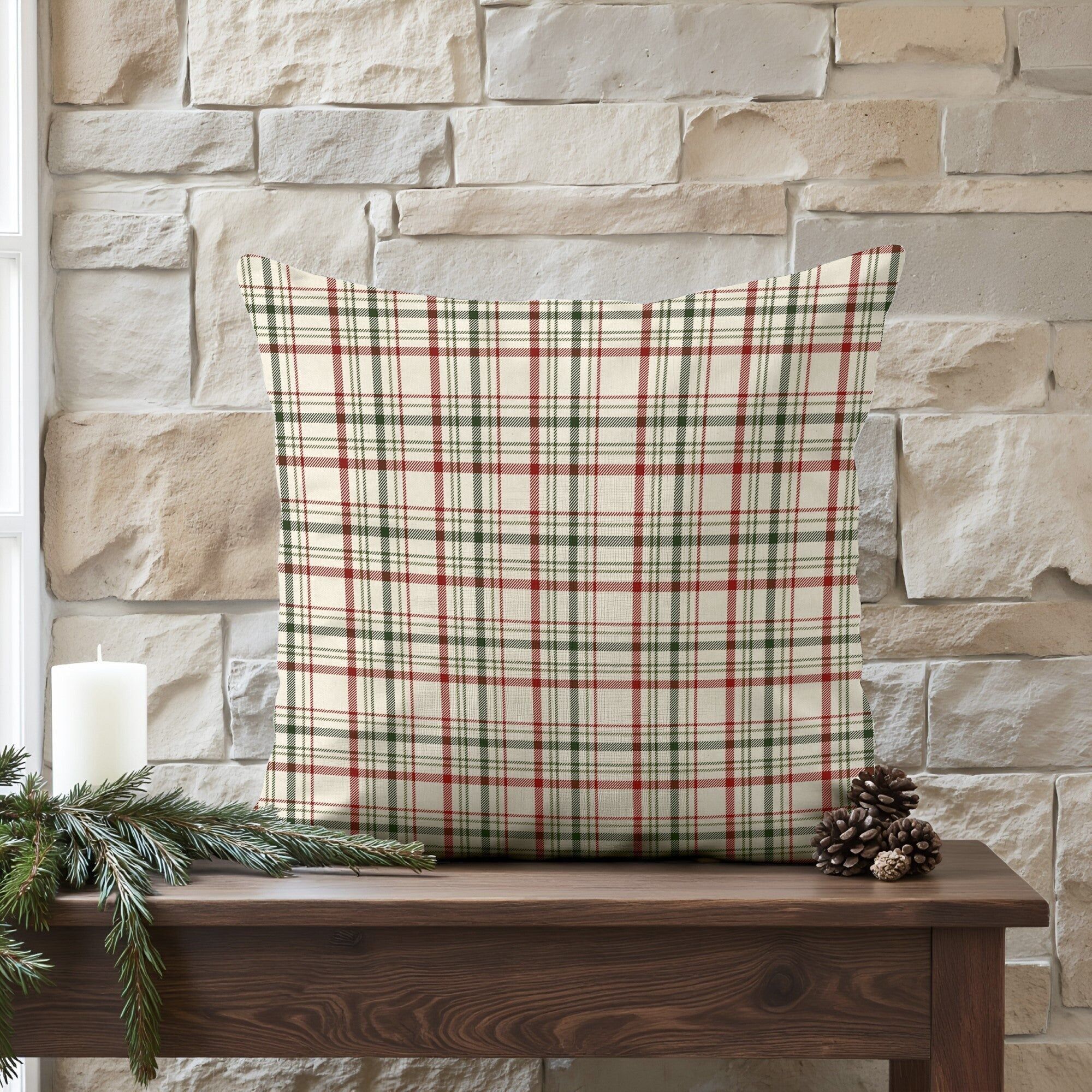 Kissenbezug „Christmas Wish“ aus 100 % Baumwolle, 12 Stück, 50 x 50 cm