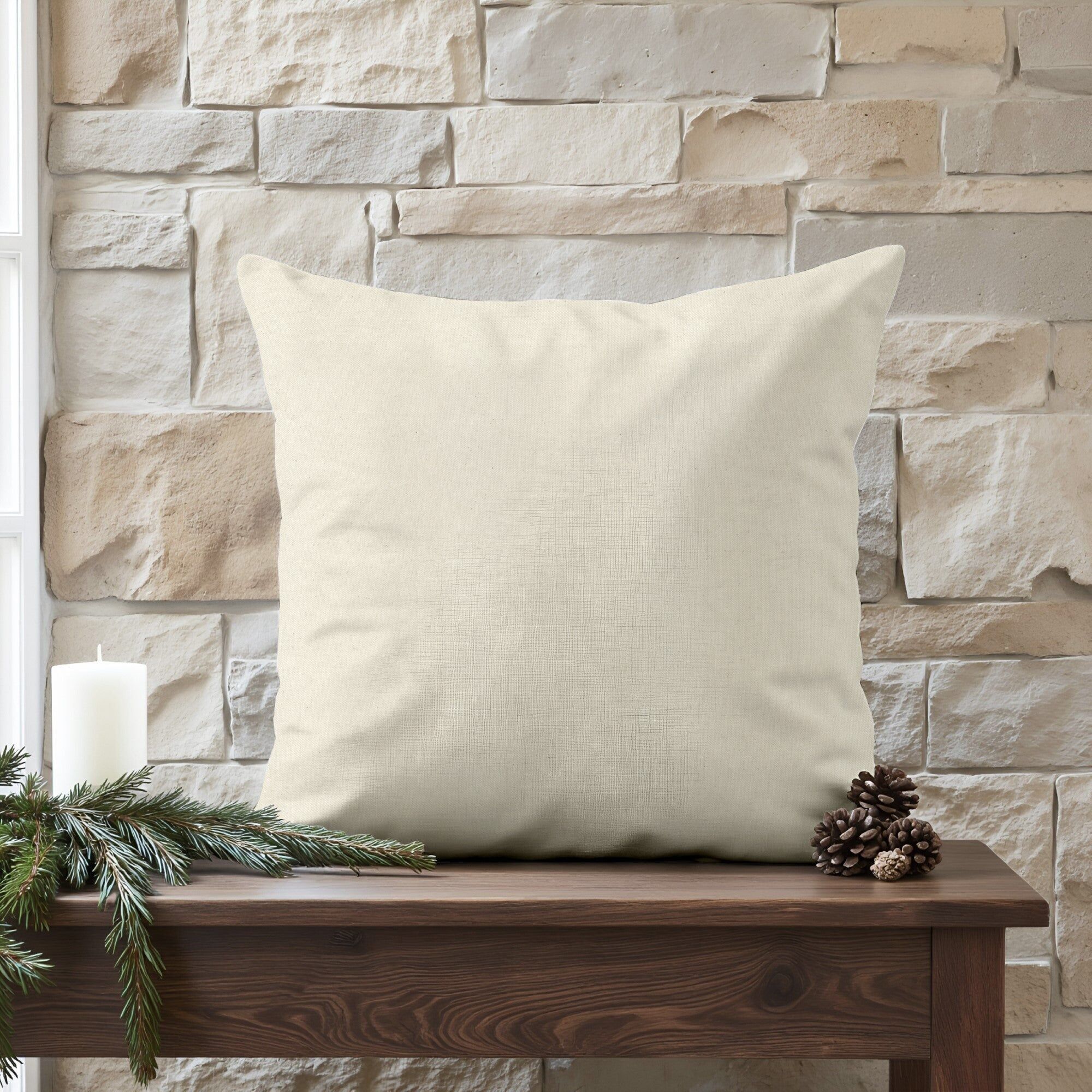 Kissenbezug aus 100 % natürlicher Baumwolle, 50 x 50 cm