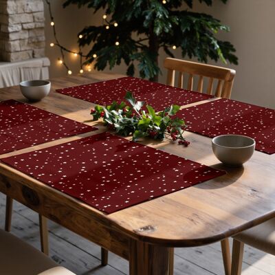 Mantel individual antimanchas pack 2 unidades Merry Christmas 23 negativo