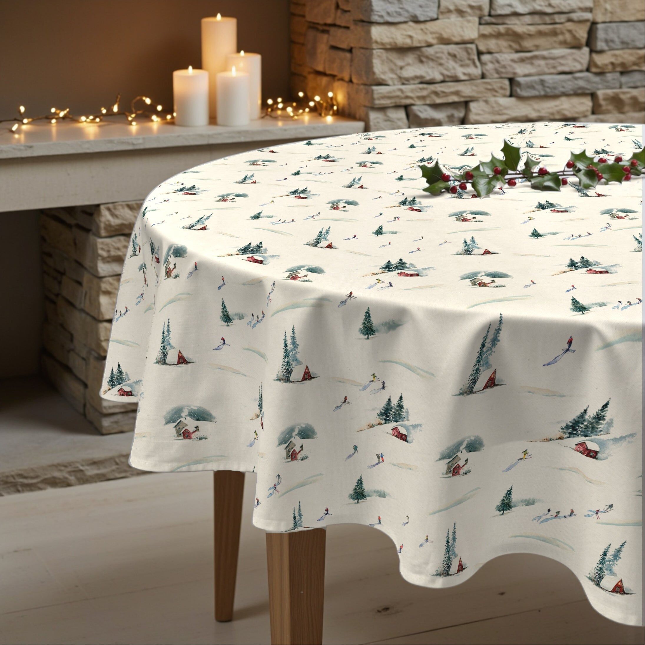 Nappe ronde antitache Winter Ski 1225