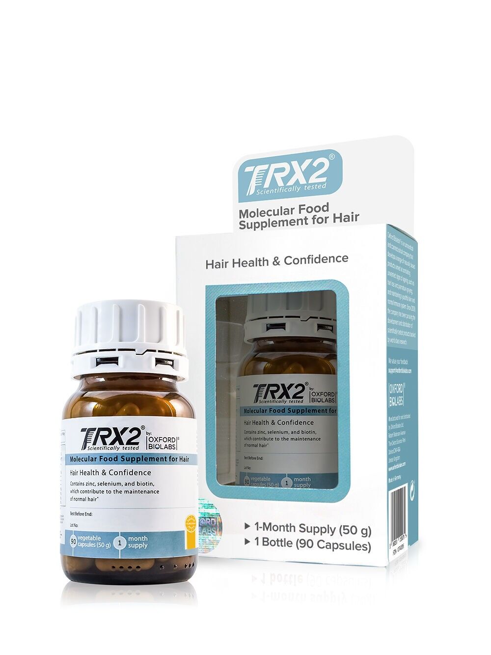 Integratore alimentare molecolare TRX2® per capelli - Scorta per 1 mese