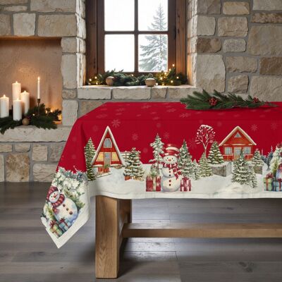 Snowman 1225 stain-resistant tablecloth