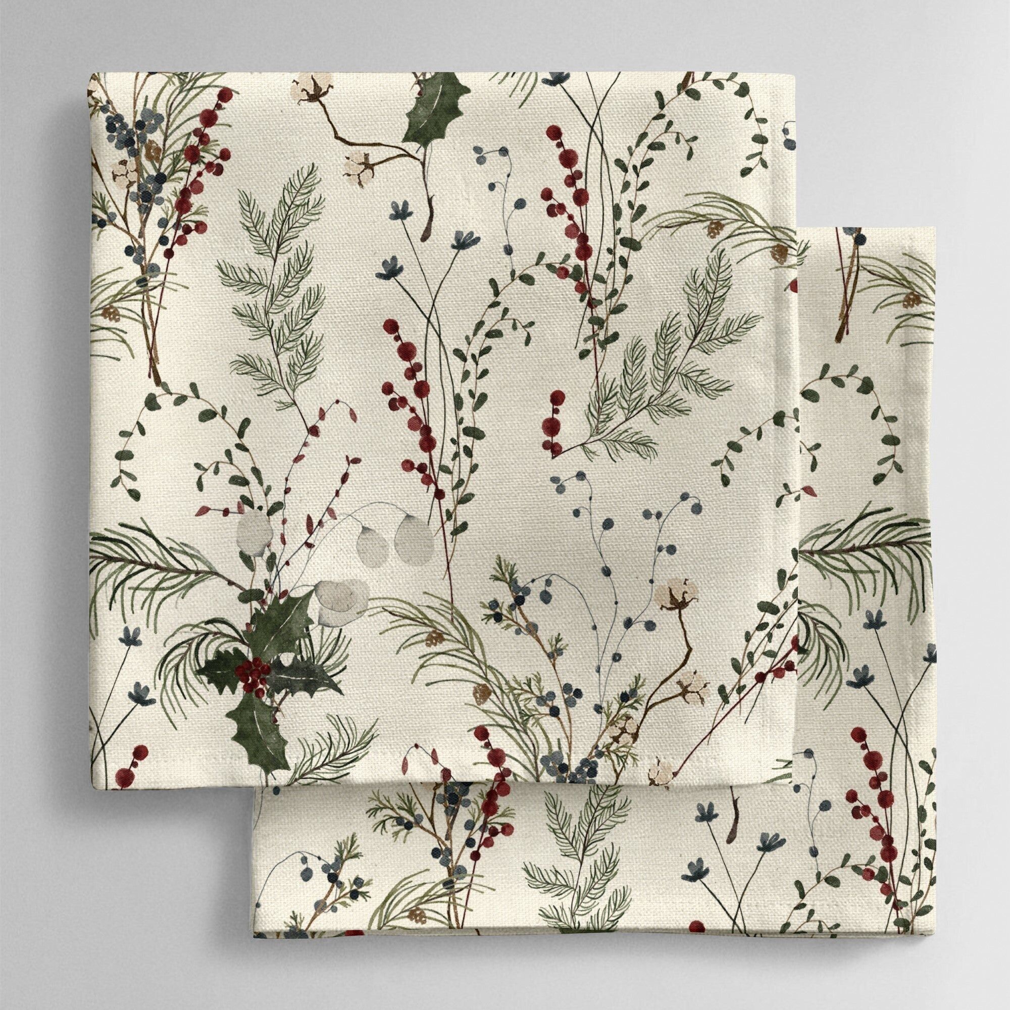 Pack of 2 Christmas Mistletoe napkins 2-100