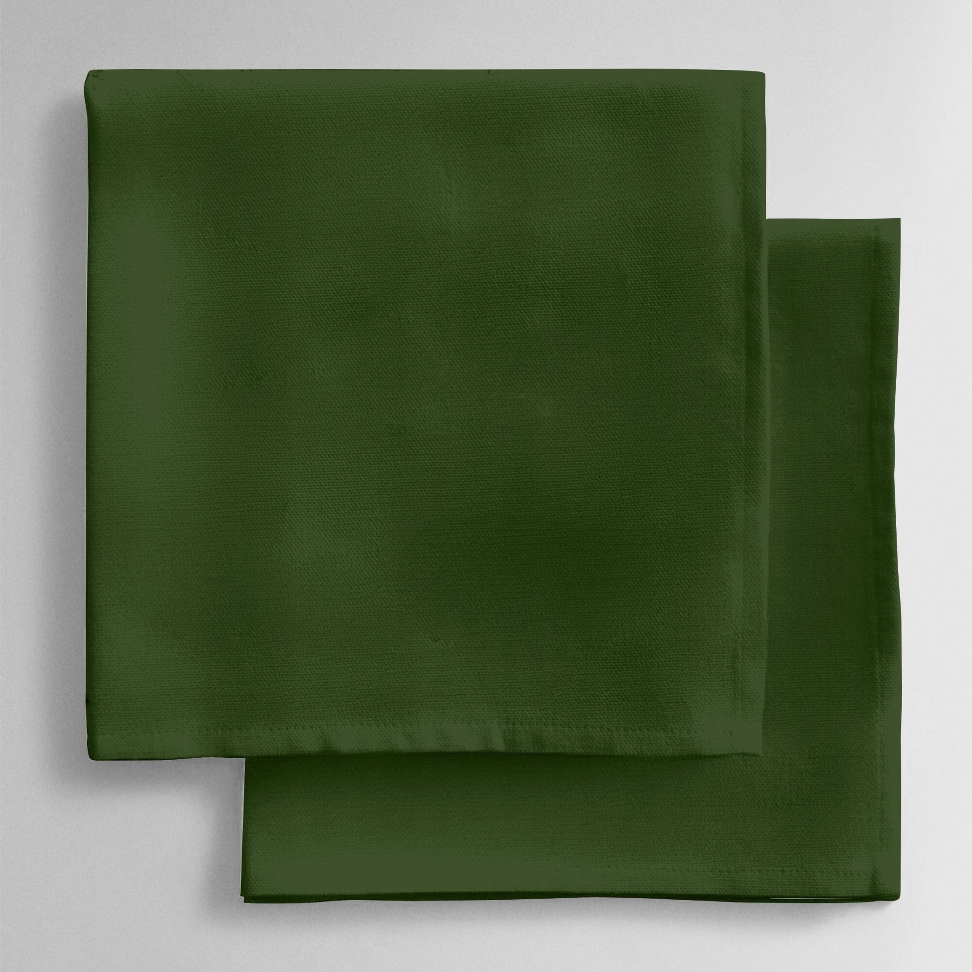 Pack of 2 plain green napkins
